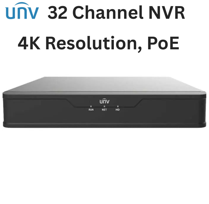 NVR304-32E2-P16 Uniview Easy E2-P Series 32 Channel NVR 320Mbps Max Throughput - No HDD with 16 Port PoE