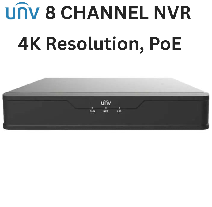 Uniview  NVR501-08B-P8 Prime B-P Series 8 Channel NVR 80Mbps Max Throughput - No HDD w/ 8 Port PoE