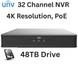 NVR304-32X/48TB Uniview Prime X Series 32 Channel NVR 384Mbpx Max Throughput - 48TB