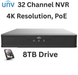 NVR304-32X/8TB Uniview Prime X Series 32 Channel NVR 384Mbpx Max Throughput - 8TB