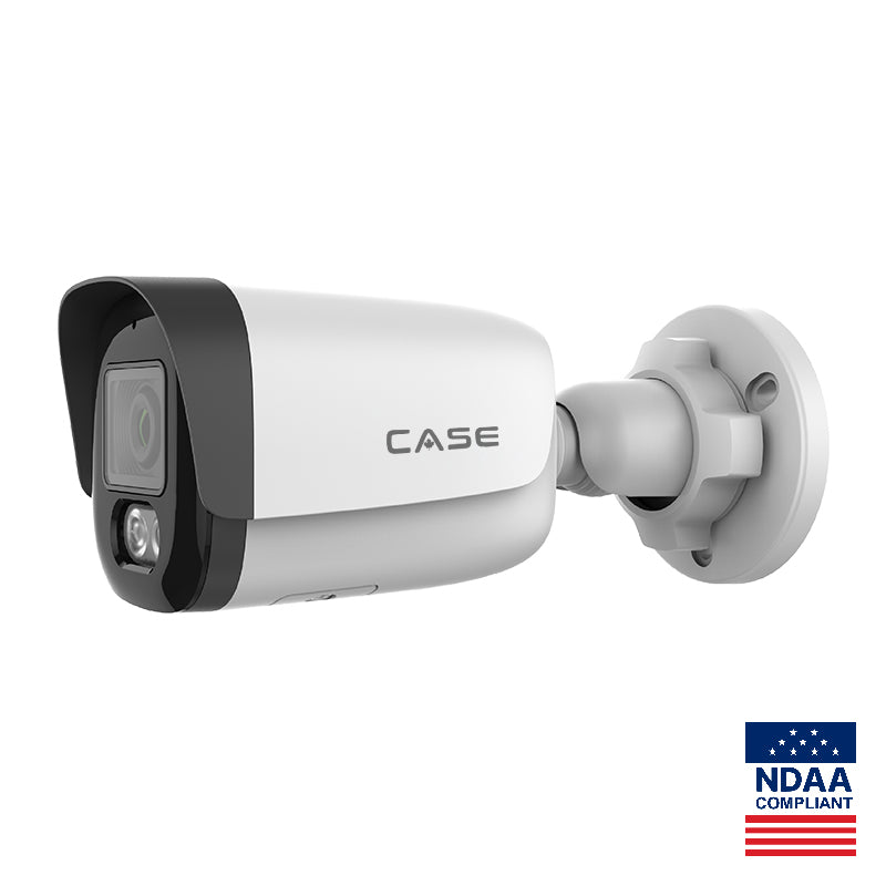 CASE CS-I8WQ 2.8mm 8MP IP Bullet Camera Smart IR |POE, IP66 Rating |NDAA Compliant |6-year warranty