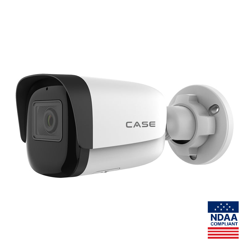 CASE CS-I8WS M-2.8mm 8MP IP Bullet Camera Smart IR |POE, IP66 Rating |NDAA Compliant |6-year warranty