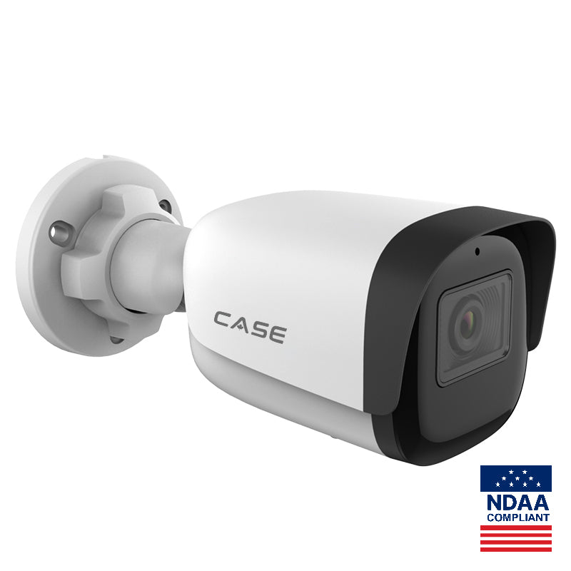 CASE CS-I8WS M-2.8mm 8MP IP Bullet Camera Smart IR |POE, IP66 Rating |NDAA Compliant |6-year warranty