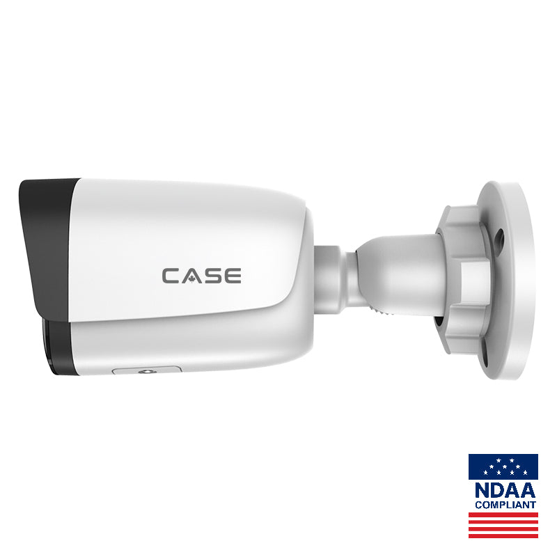 CASE CS-I8WS M-2.8mm 8MP IP Bullet Camera Smart IR |POE, IP66 Rating |NDAA Compliant |6-year warranty