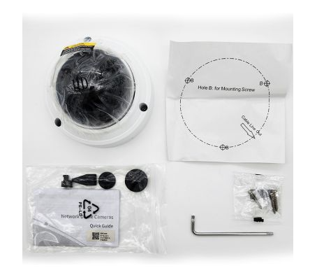 Alibi ALI-FD42-VUZ-D Vigilant Flex Series 4MP Starlight IP Vandal-Resistant Varifocal Dome Camera