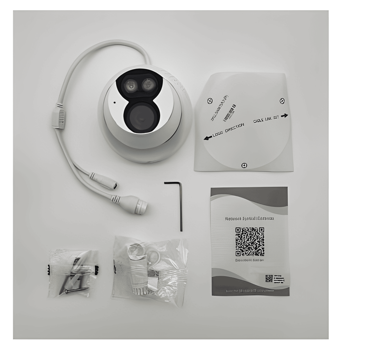 Alibi ALI-FT41-LUA-D Vigilant 4MP 98 Feet Dual Light IR Starlight IllumiNite IP Turret Camera w/ Built-in Mic and Speaker