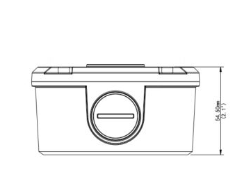 Alibi ALI-WM03-B-IN-B Vigilant Black 3-inch Fixed Dome Wall Mount