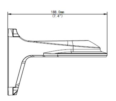 Alibi ALI-WM03-B-IN-B Vigilant Black 3-inch Fixed Dome Wall Mount