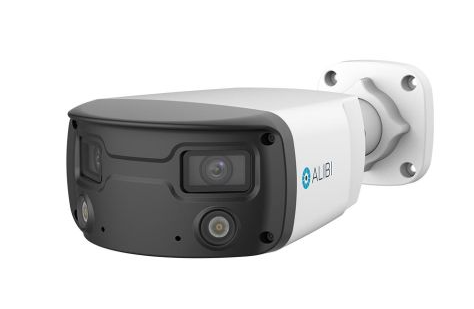Alibi ALI-PF80-VLUAI-D Vigilant Performance Series 8 MP IntelliSearch IllumiNite Starlight SmartSense Dual-Lens Panoramic Fixed Vandal-Resistant IP Bullet Camera