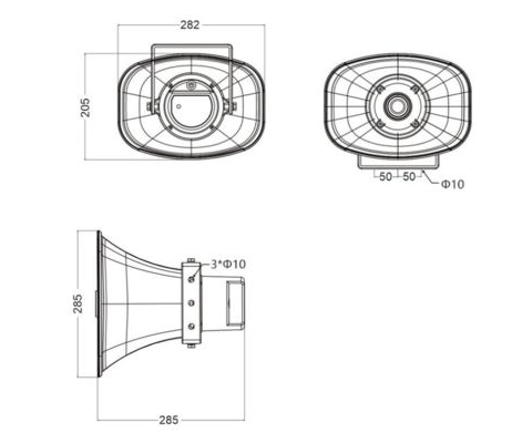 Alibi ALI-IPSKR30-HA Vigilant 30W Horn IP Speaker with Built-in Mic