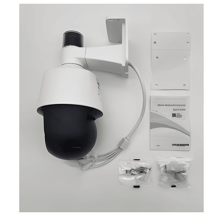 Alibi ALI-PZ51-LUZAIS-D Vigilant 5MP IP 5x Outdoor Mini PTZ 164 ft IR 49 ft IllumiNite Starlight SmartSense Camera with Built-in Mic, Speaker, Alarm, and Red-Blue Strobe Light