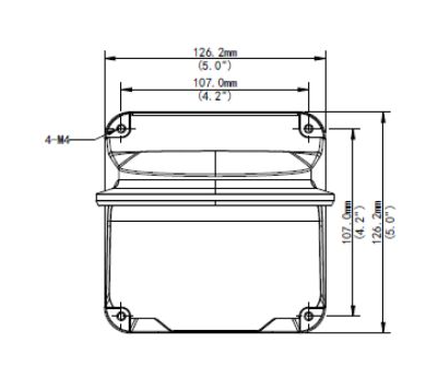 Alibi ALI-WM03-B-IN-B Vigilant Black 3-inch Fixed Dome Wall Mount