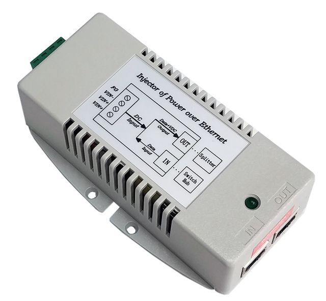 Cambium Networks - PoE Gigabit DC Injector,  24V DC Input, 56V/625mA 802.3at Output - N000045L056A