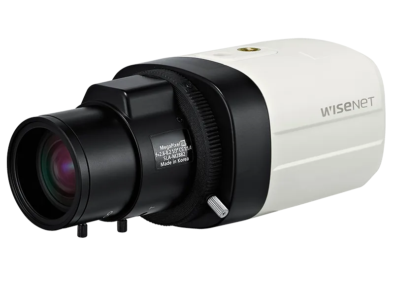 Hanwha Techwin SCB-5000 1280H Analog Box | Hanwha Vision Security Camera Features 1,000TV Lines Resolution 0.03Lux@F1.2, 50IRE, 0.01Lux@F1.2, 30IRE SSDR, Defog Over Coax Control Professional Grade