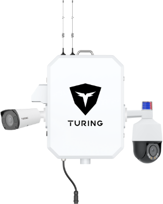 Turing Video SS-KG1-STD-ADB SkyShield Standard Outdoor System, Includes (1) 4MP Bullet Camera, (1) PTZ Camera, and (2) 3-Year Core AI Licenses