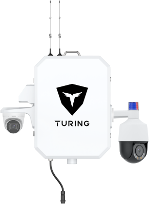 Turing Video SS-KG1-STD-ADT SkyShield Standard Outdoor System, Includes (1) 4MP Turret Camera, (1) PTZ Camera, and (2) 3-Year Core AI Licenses