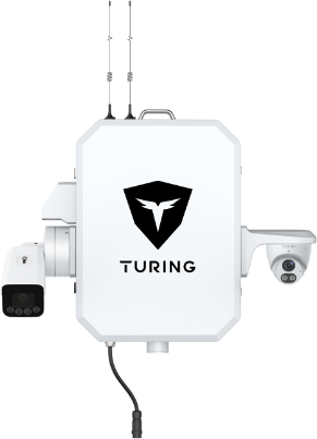 Turing Video SS-KG1-STD-TLP SkyShield Standard Outdoor System, Includes (1) 4MP Turret Camera, (1) LPC Camera, and (2) 3-Year Core AI License