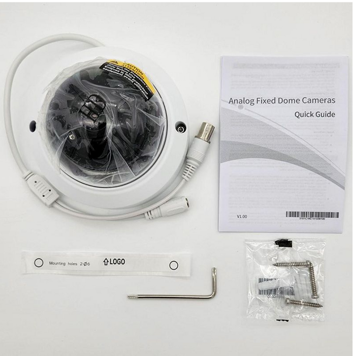 Alibi ALI-AD52-VUA-D Vigilant Flex Series 5MP Starlight 98ft 4-in-1 Vandal-Resistant Fixed Dome Security Camera