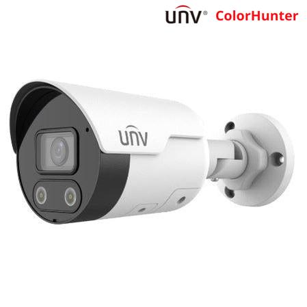 IPC2124SR3-ADF28KMC-DL Uniview Prime I Series 2.8mm 25FPS @ 4MP ColorHunter Outdoor White Light Day/Night WDR Bullet IP Security Camera 12VDC/PoE