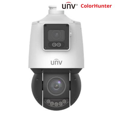 IPC94144SFW-X25-F40C Uniview Prime Series 2-in-1 4.8~120mm Motorized 30FPS @ 4MP ColorHunter Outdoor White Light Day/Night WDR PTZ with 4mm Panoramic IP Security Camera 12VDC/PoE