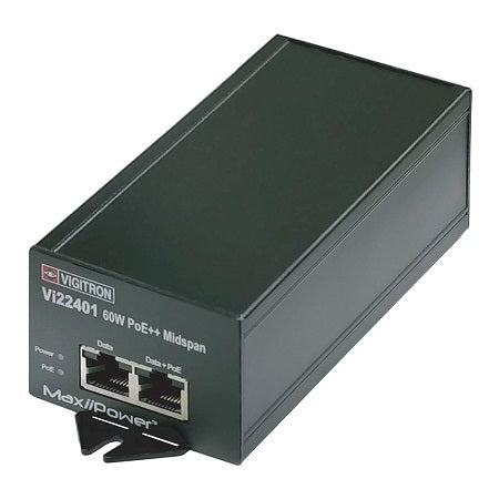 Vi22401 Raytec Systems 1 Port PoE++ 60 Watt Midspan (Vigitron Branded)