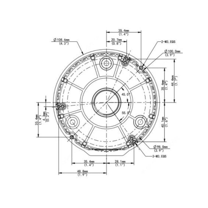 Alibi ALI-JB03-G-IN Vigilant Fixed Dome Junction Box