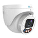 Alibi Security ALI-PT40-VLUZAIS-D 4MP IP Vandal Turret 98 ft Dual Light Starlight Plus IntelliSearch 2.8-12mm 130dB WDR Built-in Mic & Speaker Audio-Alarm I/O Ultra H.265 SD-Card Red-Blue Strobe and Audio Message