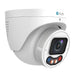 Alibi Security ALI-PT80-VLUZAIS-D 8MP IP Vandal Turret 98 ft Dual Light Starlight Plus IntelliSearch 2.8-12mm 130dB WDR Built-in Mic & Speaker Audio-Alarm I/O Ultra H.265 SD-Card Red-Blue Strobe and Audio Message