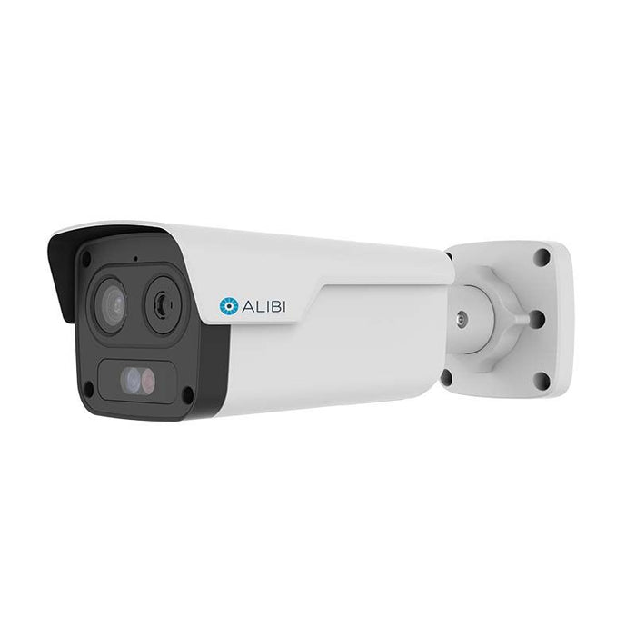 Alibi ALI-TB40-UAI Vigilant 4MP Thermal Optical Bi-Spectrum 164ft IR Starlight SmartSense IP Bullet Camera with Red-Blue Strobe, Mic and Speaker