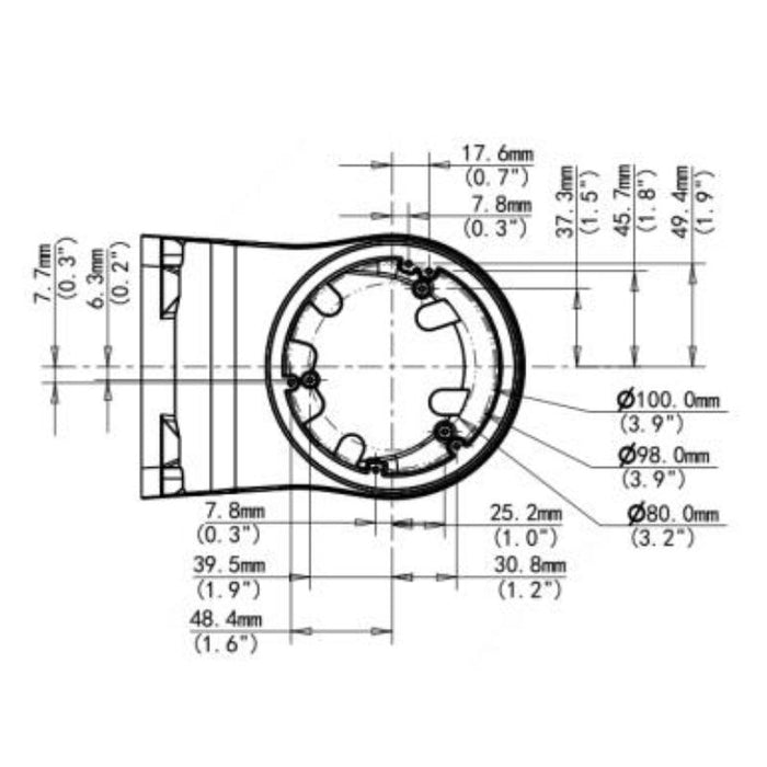 Alibi ALI-WM03-D-IN Vigilant 4-inch Fixed Dome Indoor Wall Mount