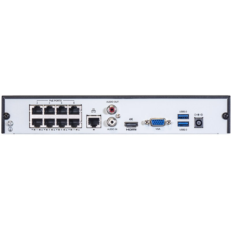 ALIBI VIGILANT MSTAR 8MP IP SYSTEM - 4 X IR TURRET DOMES W/ 8-CHANNEL NVR + 1TB HDD - SYSIP-N8T4081