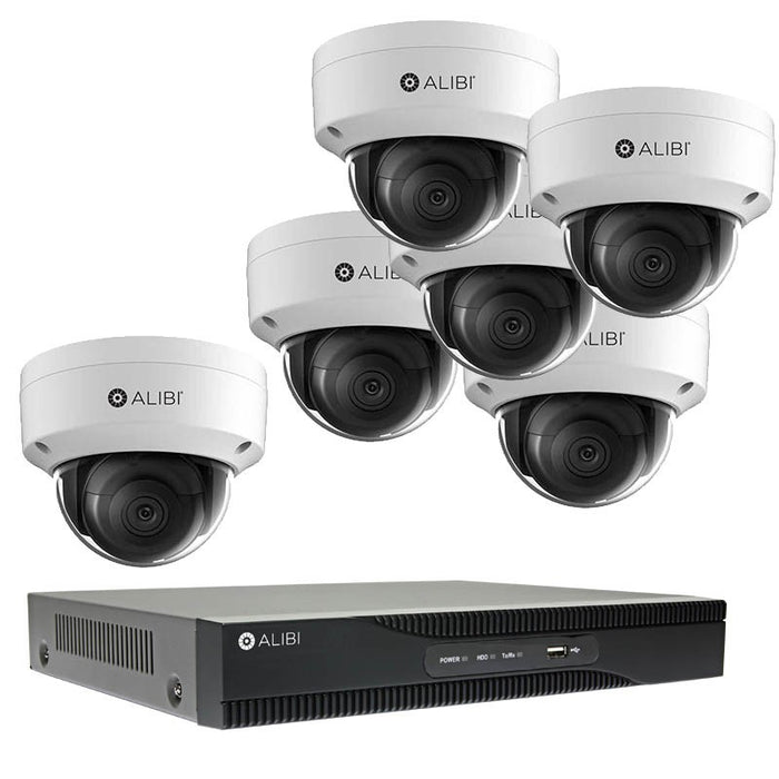 Alibi 4k 8MP 6-Camera 120' IR IP Outdoor Security System, With 8-Channel NVR And 2TB HDD - Alibi - Ally Security
