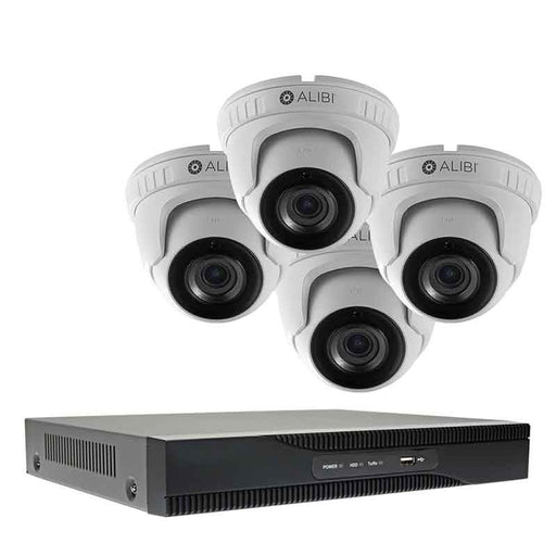 4-Camera 5.0 Megapixel 135' IR HD-TVI Hybrid+ Outdoor Security Camera System With 4-Channel DVR - Alibi - Ally Security