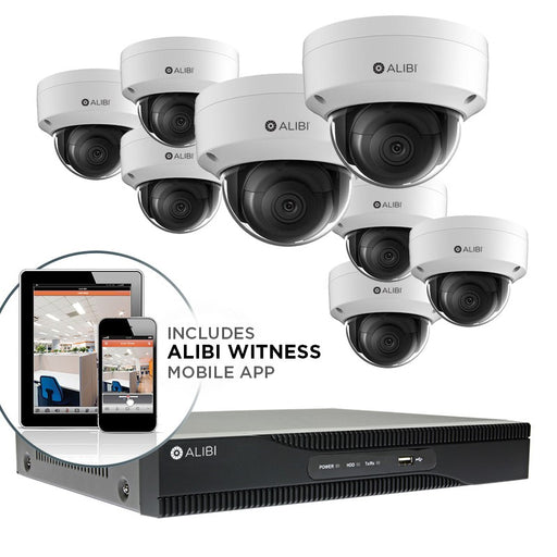 Alibi 4k 8MP 8-Camera 120' IR IP Outdoor Security System, With 16-Channel NVR And 2TB HDD - Alibi - Ally Security